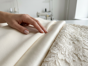 tecidos ideais para vestido de noiva em casamento em maio